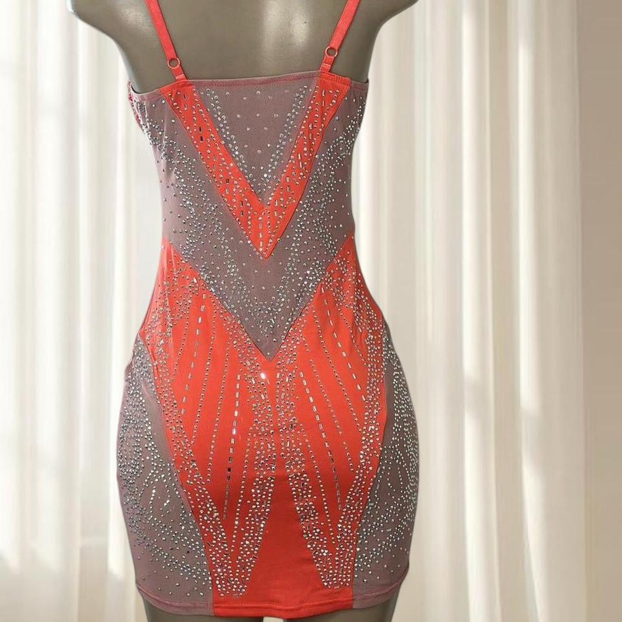 Rhinestone Bodycon Mini Dress