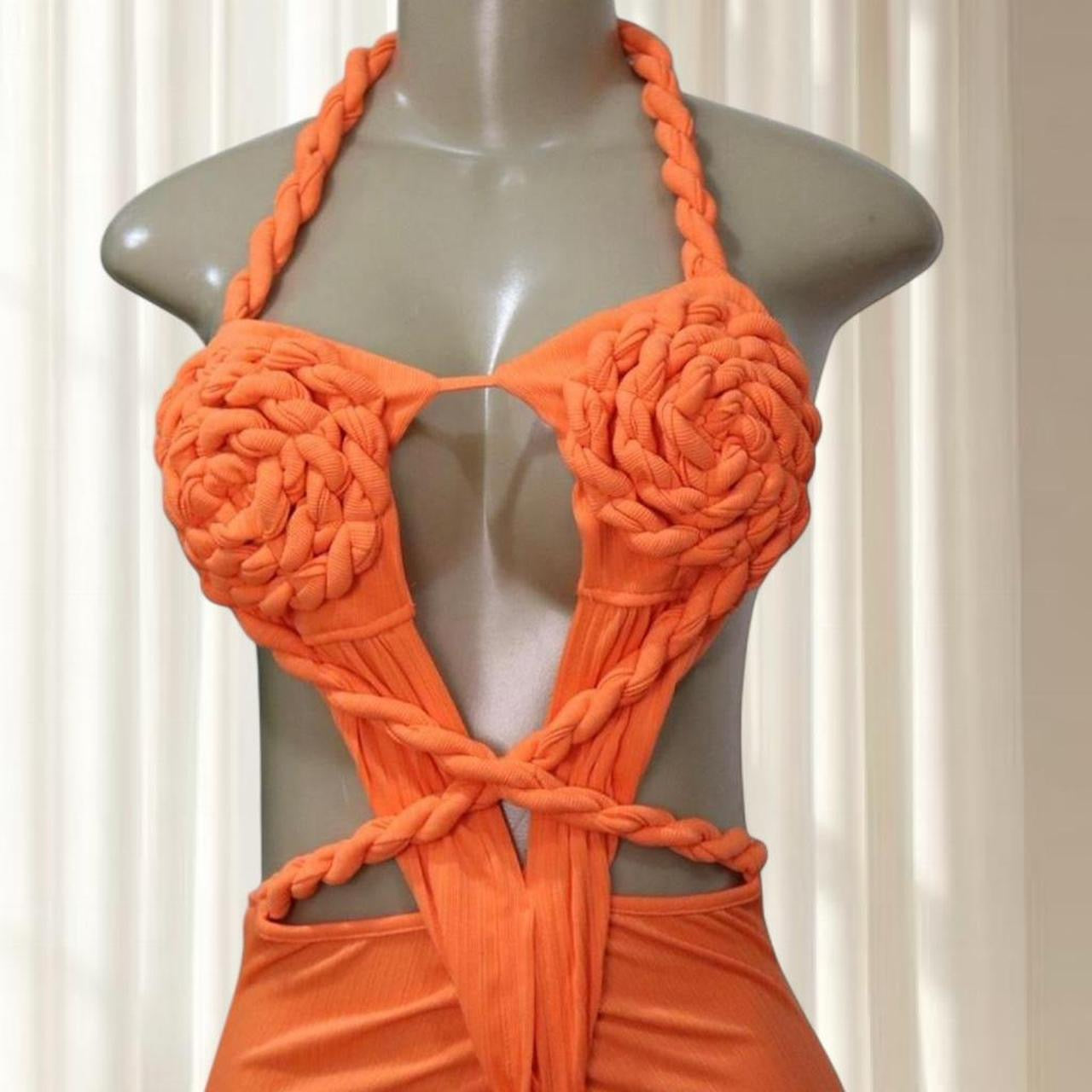 Bold Orange Maxi Dress