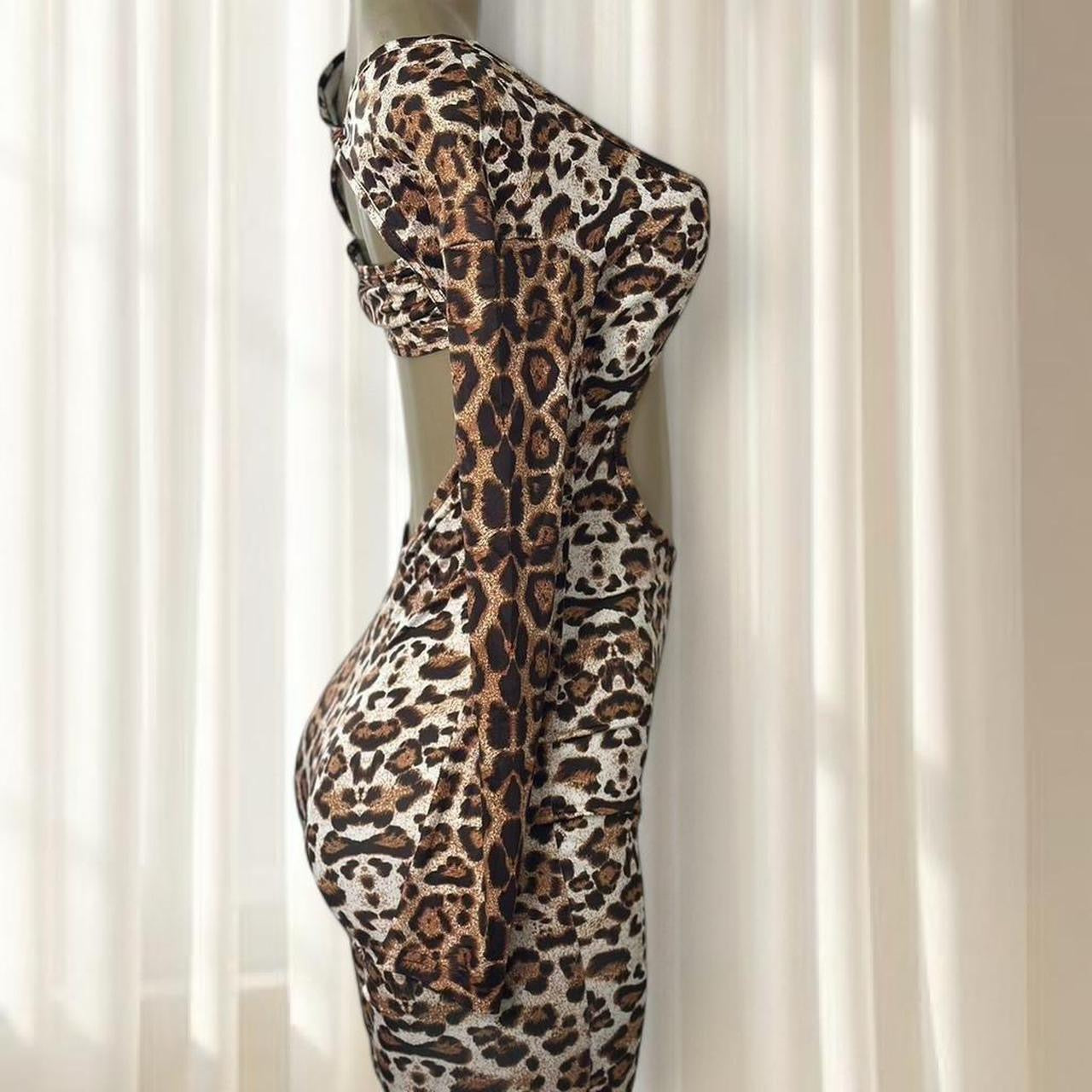 Leopard Print Cutout Jumpsuit