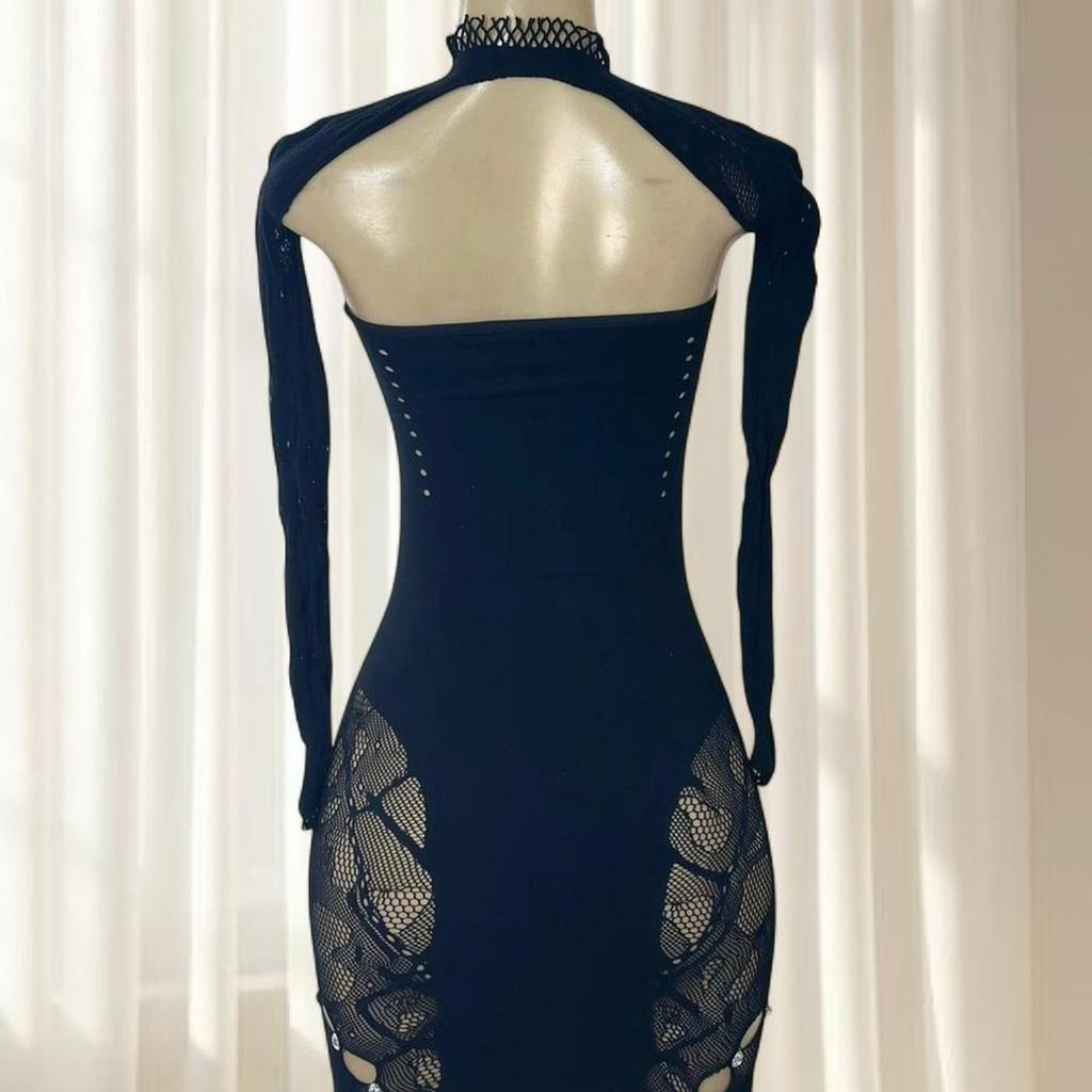 Black Cut-Out Mini Dress
