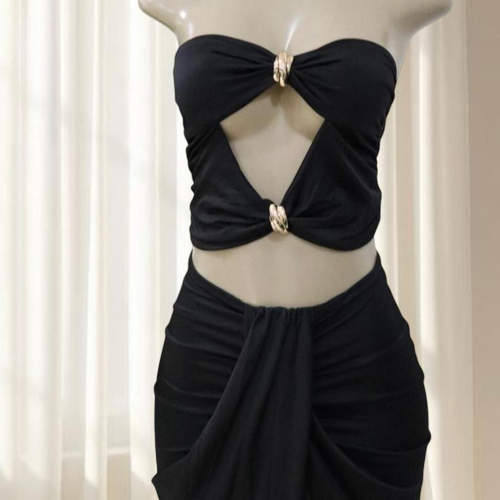 Chic Black Two-Piece Set