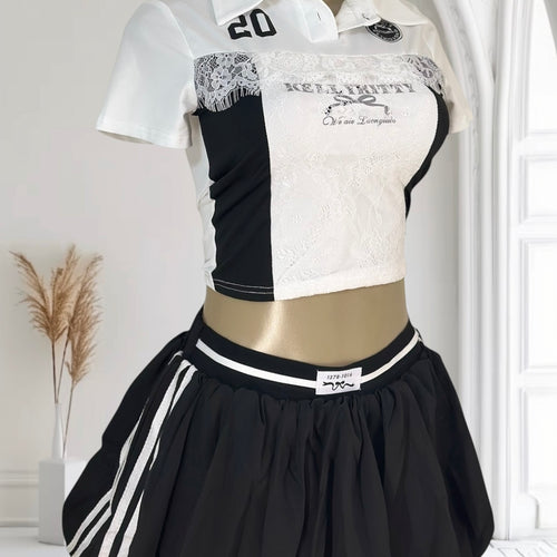 Black & White Two-Piece Set