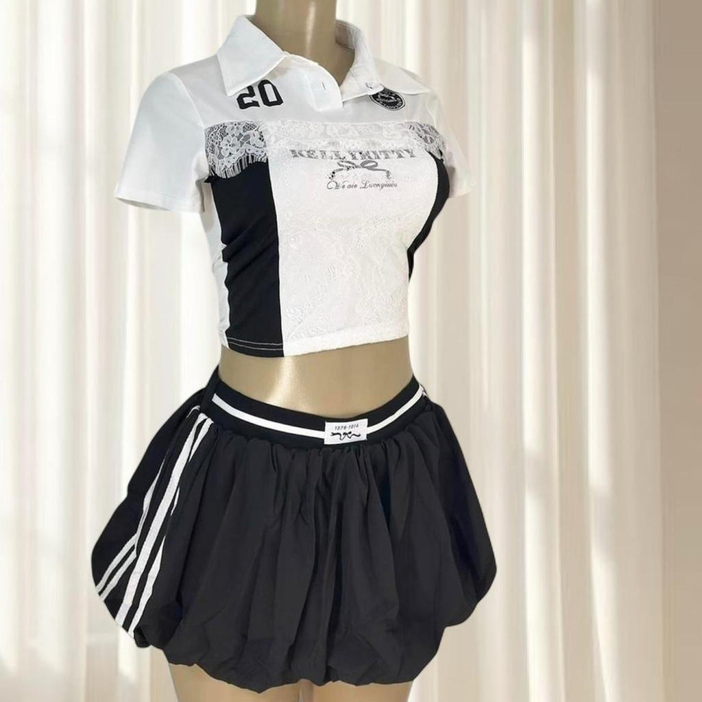 Black & White Two-Piece Set