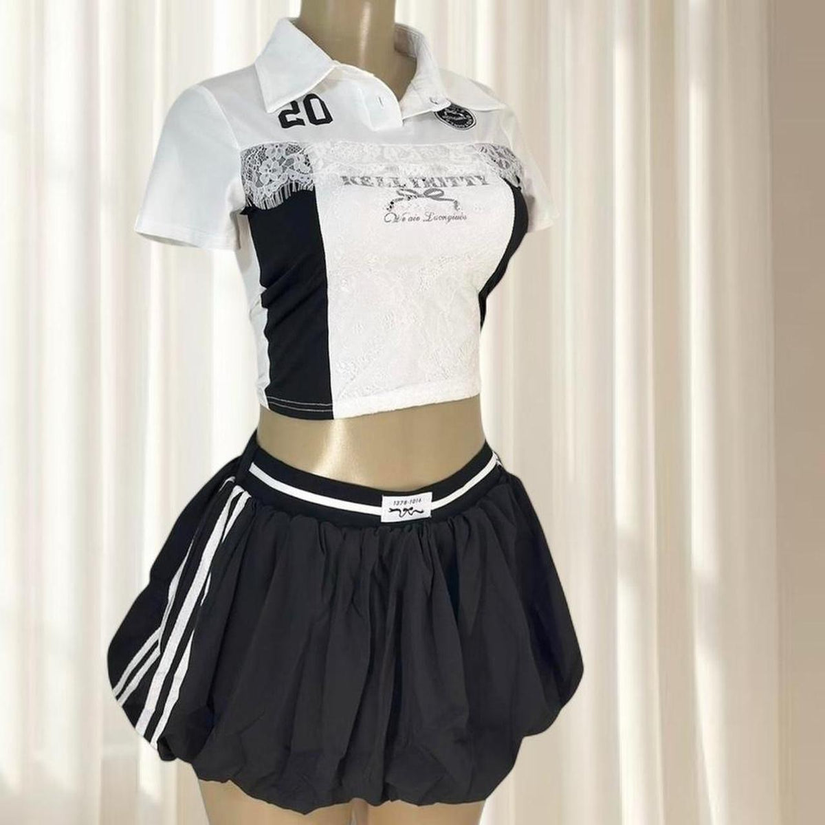 Black & White Two-Piece Set