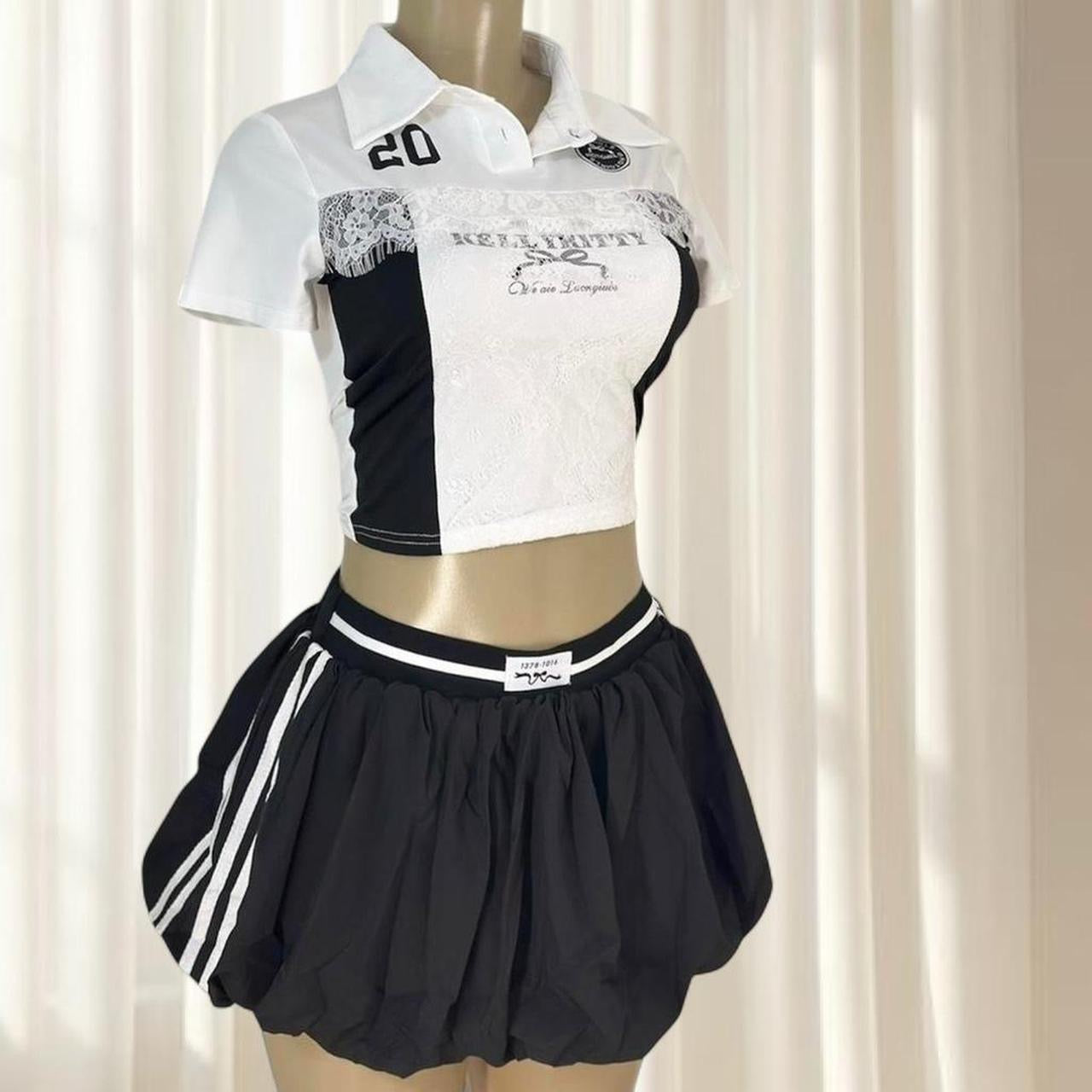 Black & White Two-Piece Set