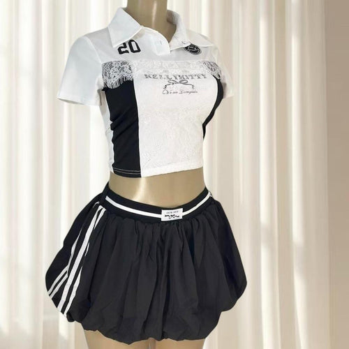 Black & White Two-Piece Set