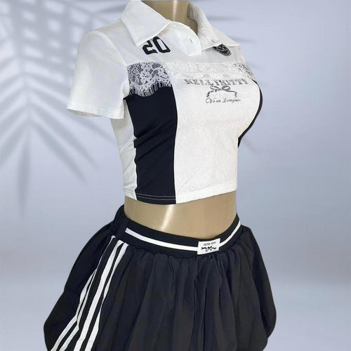 Black & White Two-Piece Set