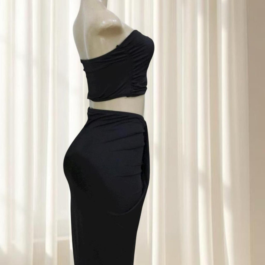 Chic Black Two-Piece Set