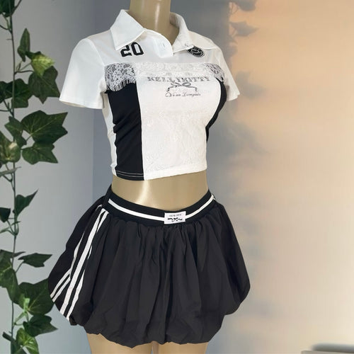 Black & White Two-Piece Set