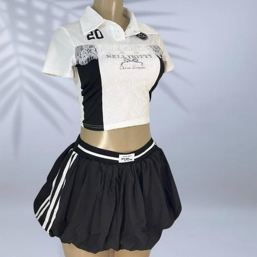 Black & White Two-Piece Set